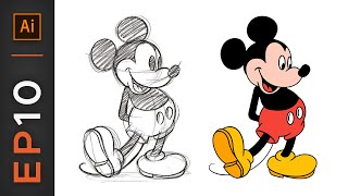 Draw Mickey Mouse in Adobe Illustrator (Step by Step) | Adobe Illustrator Tutorial screenshot 5