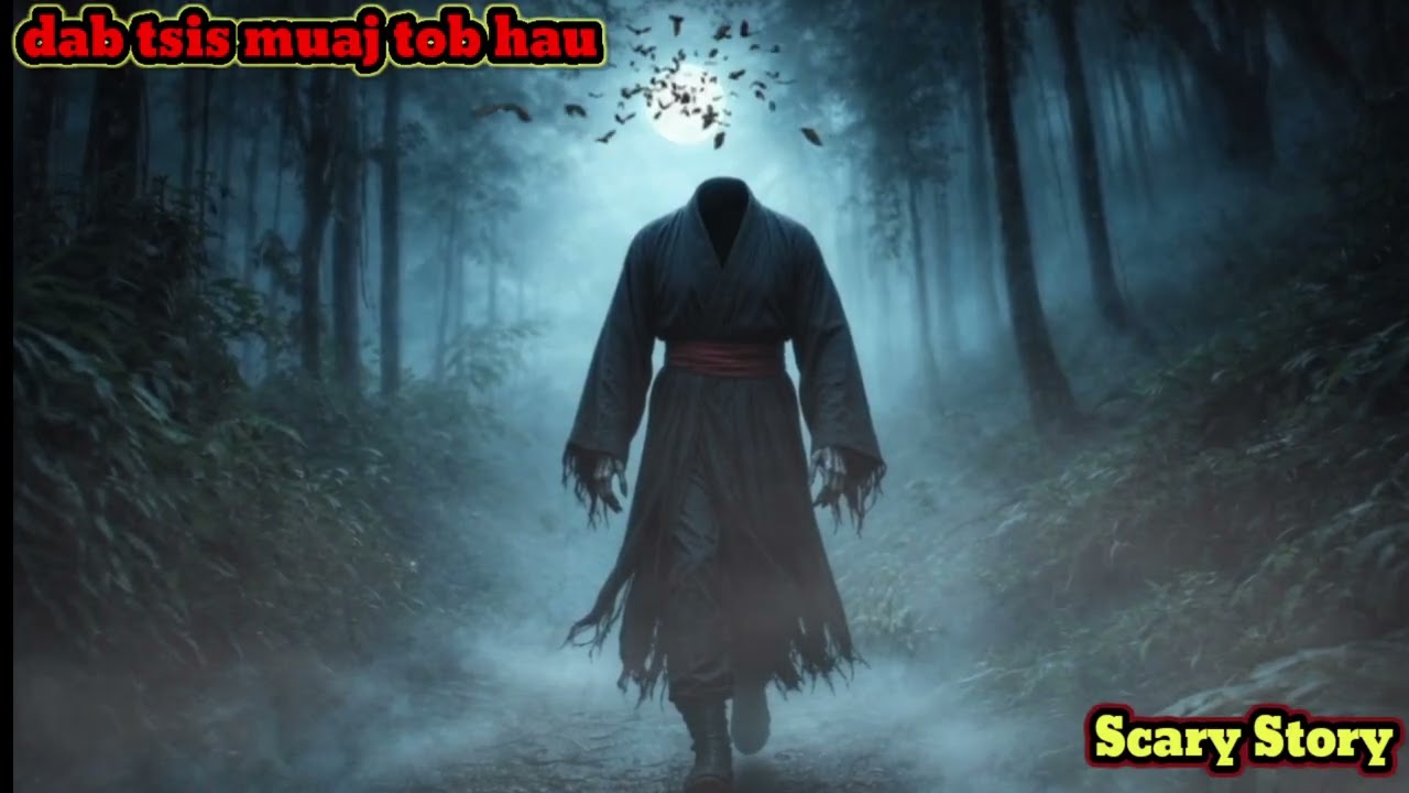 Pom Dab tsis muaj tob hau - Scary Story