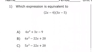 Unit 6 test review part 1