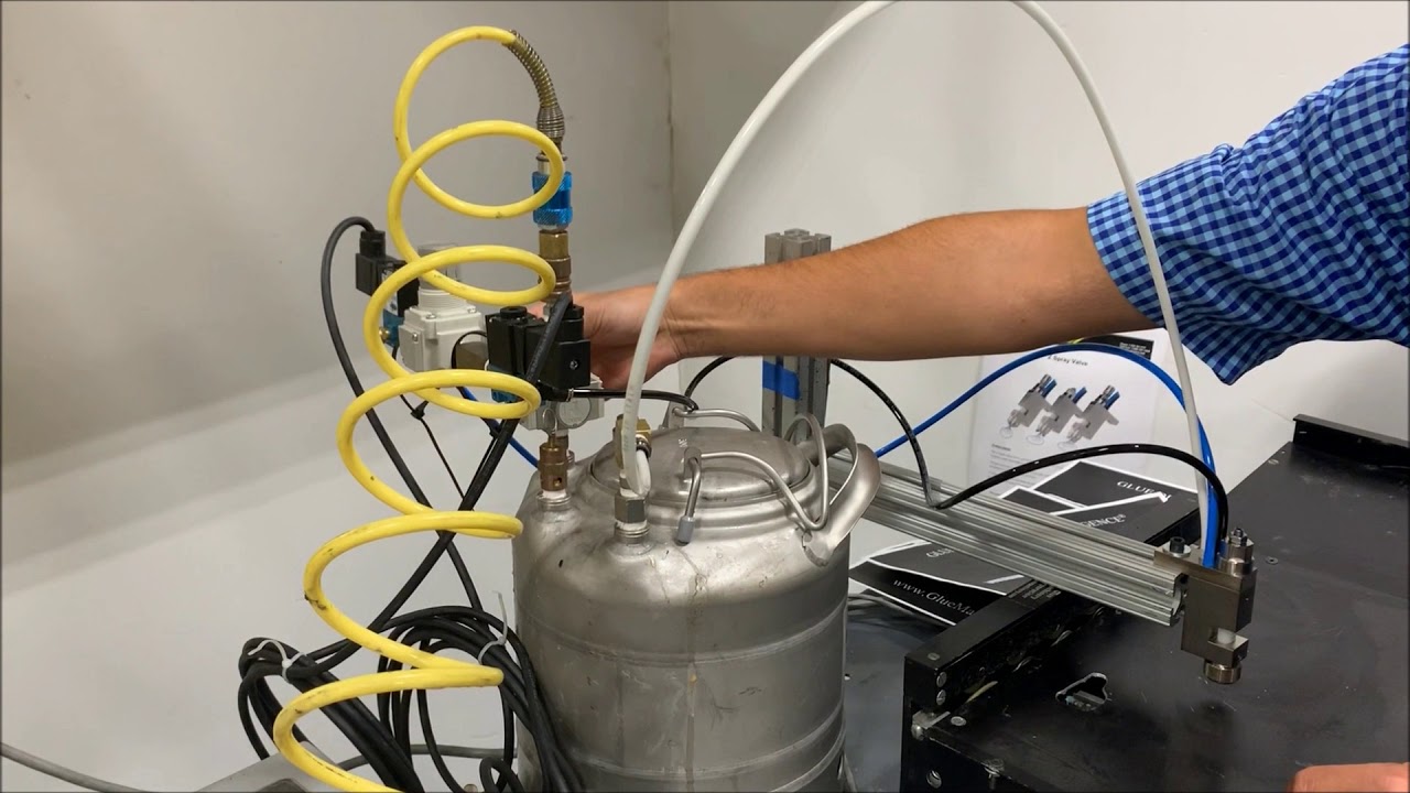Spray Low Viscosity Water Based Glue Z Glue Spray Gun YouTube