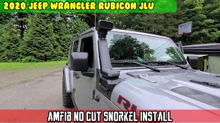RUGGED RIDGE AMFIB low / high mount No Cut SNORKEL install on a  2020 Jeep Wrangler Rubicon
