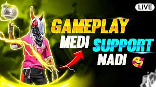 GAMEPLAY MEDI SUPPORT NADI 🥰 || FREE FIRE LIVE IN TELUGU screenshot 4