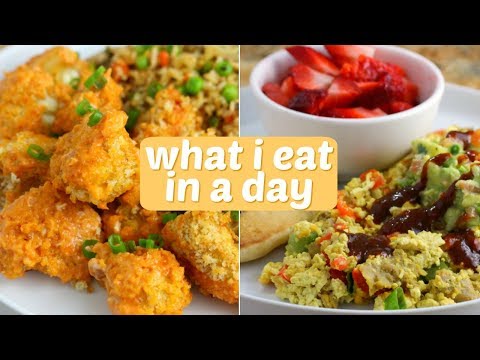 What I Eat in a Day  Tofu Scramble, Bang Bang Cauliflower  The Best Pour Over Coffee VEGAN