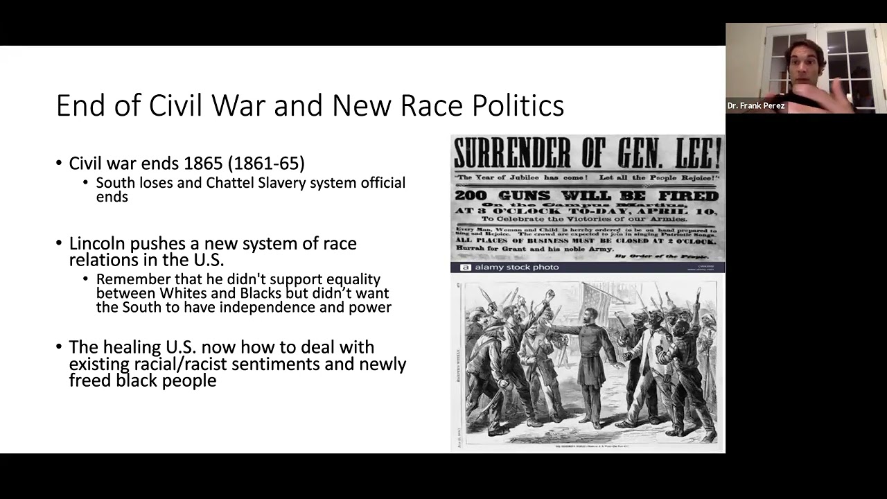 African Americans in the U.S. Post Antebellum to Civil Rights Lecture ETHST 1