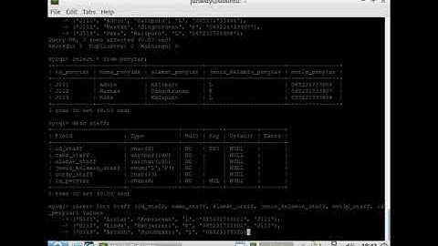 [TUTORIAL] Membuat database pada Lubuntu (DDL, DML, JOIN)