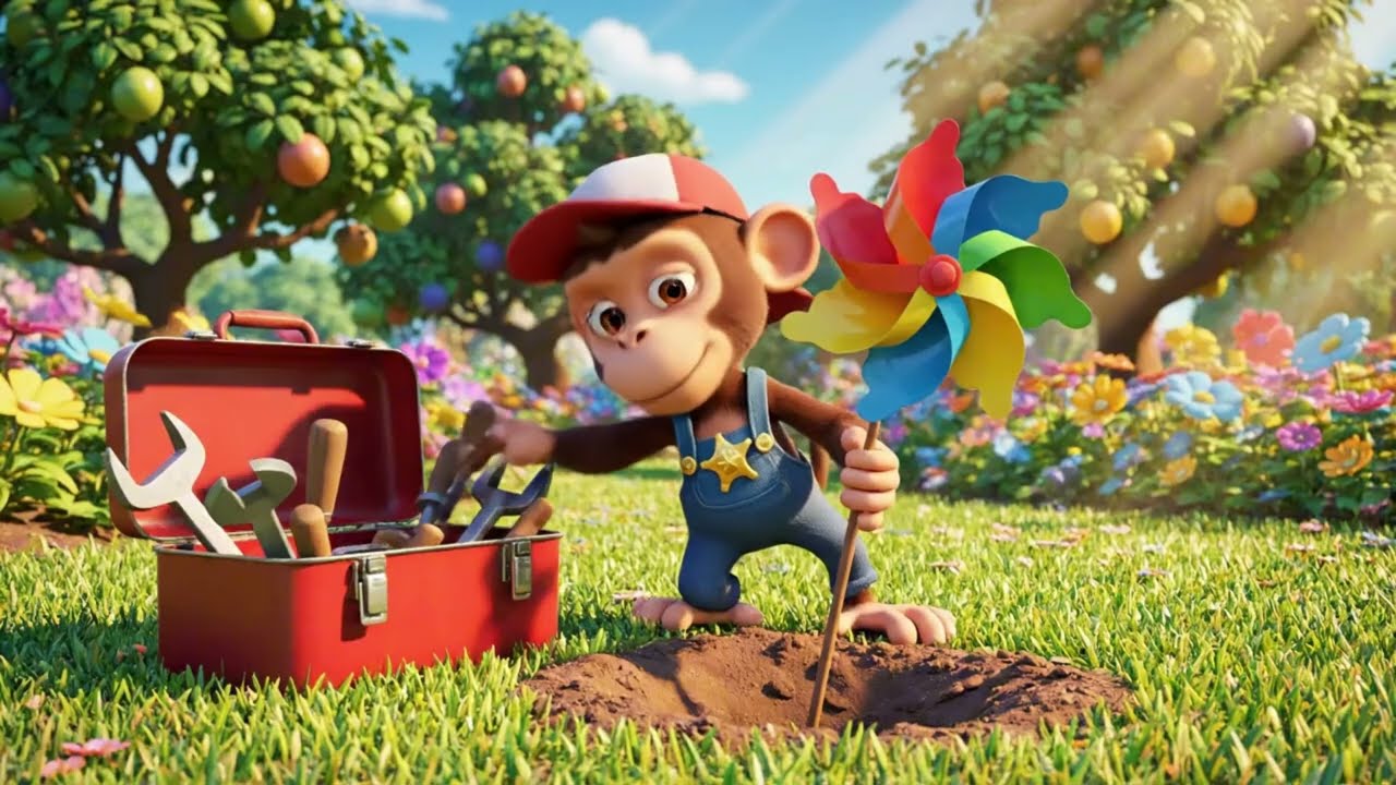 Little Monkey’s Fun Tractor Adventure & Animal Rescue on the Farm! 🚜🐵🐷