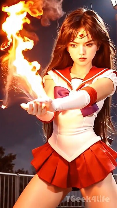 She is Sailor Mars ! ♥️🌜 #sailormoon #anime #manga #ai