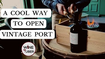 A cool way to open a bottle of wine. Port tonging with @WineTuber