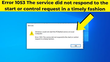 Error 1053 The service did not respond to the start or control request in a timely fashion - FIXED
