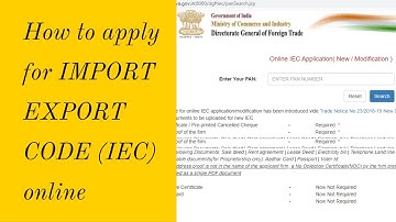 How to apply online Import Export Code(IEC)