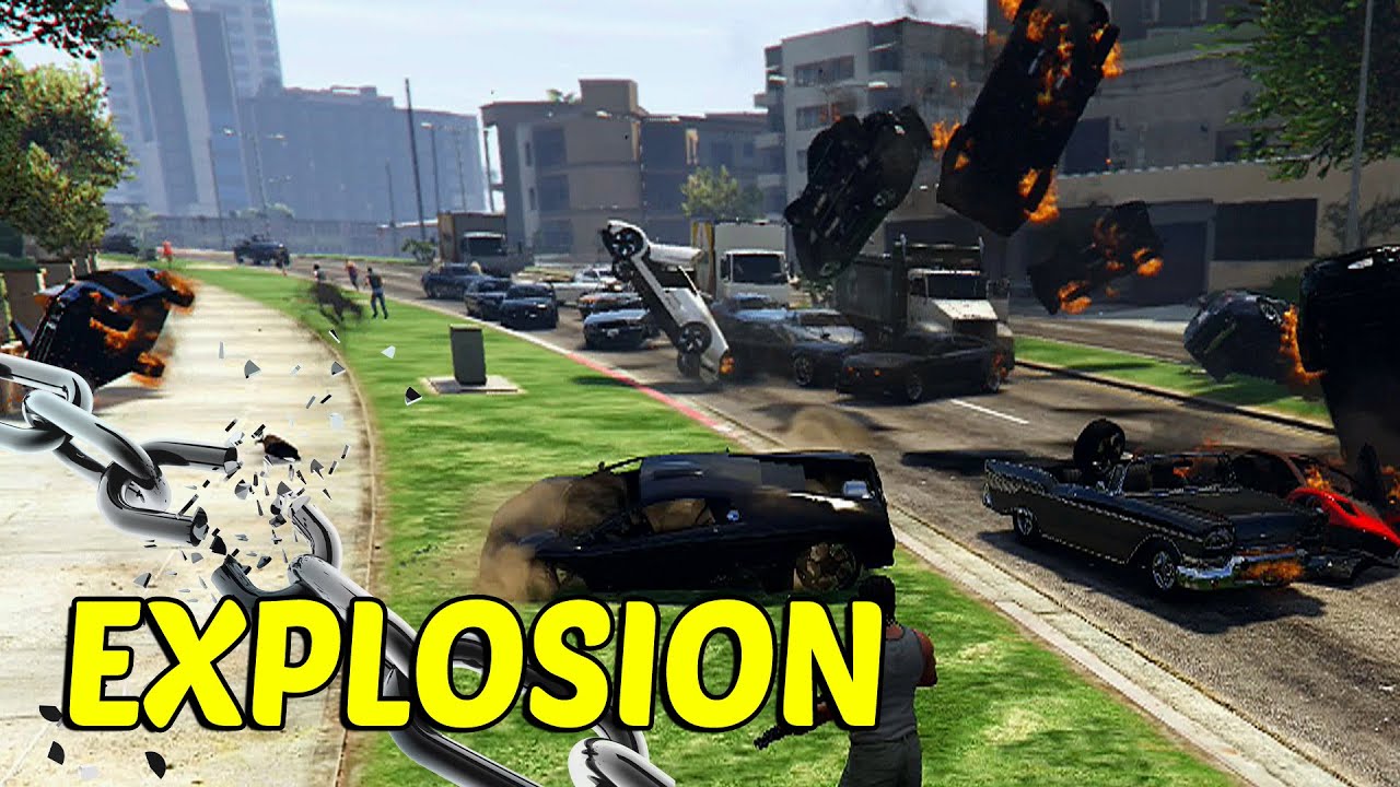 Explosion Gta V Chain Reaction Explosion Youtube