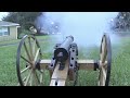 Firing 13  14 scale civil war cannons m1841 six pound field guns