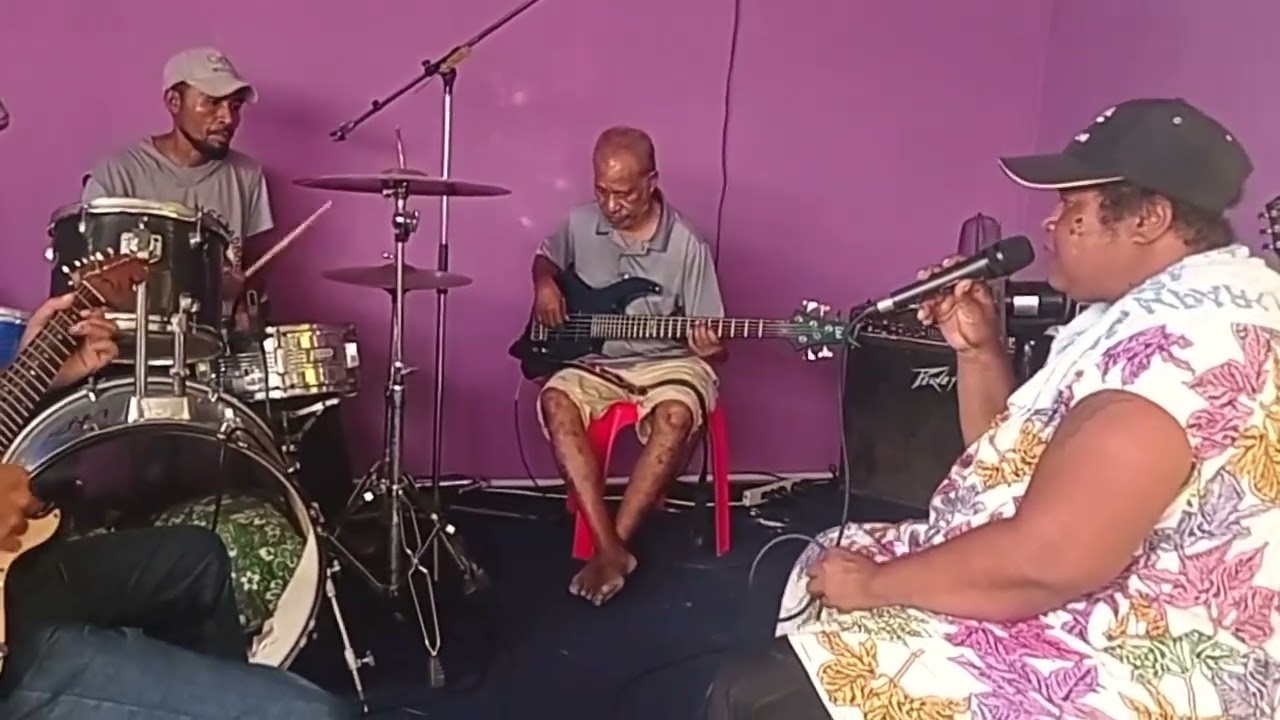 HELGAS BAND OF PNG - LIVE REHEARSAL OF SONG PORE VAVINE