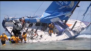 Dramatic footage of Team Vestas Wind's crash
