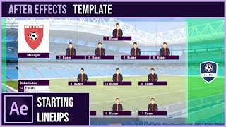 After effects | Football lineup GFX | Template screenshot 3