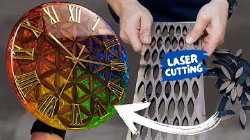 Flower of Life Clock – DIY Epoxy Resin Art with Wood and Laser xTool P2