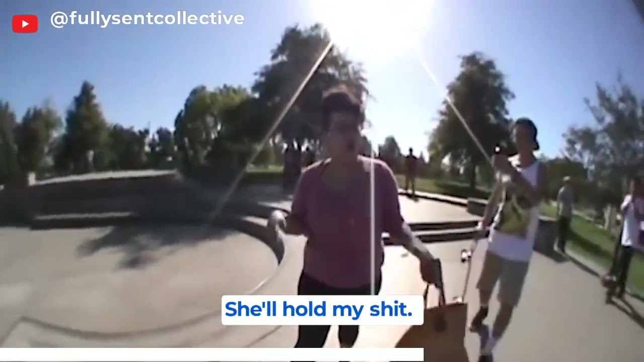 Drunken Karen Vs Local Skaters