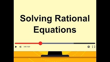 Math Examples: Solving Rational Equations in One Variable: Example 1