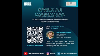 Spark AR Workshop by SKN-ISB in collaboration with Hack Club TechBrewers