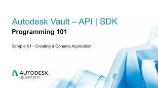 Autodesk Vault API | SDK, Sample 01 - Creating Console Application screenshot 5