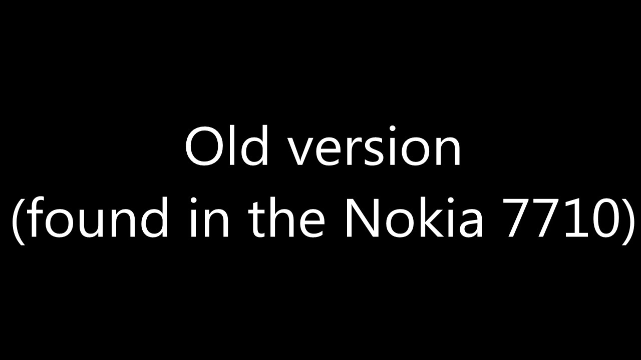 There is an old version and a new version of the Nokia ringtone Flow (Nokia Ringtone - Flow)