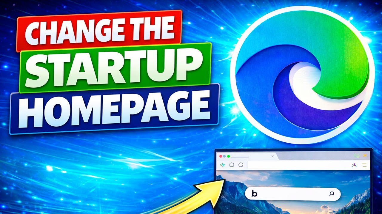 How to change the startup homepage Microsoft Edge