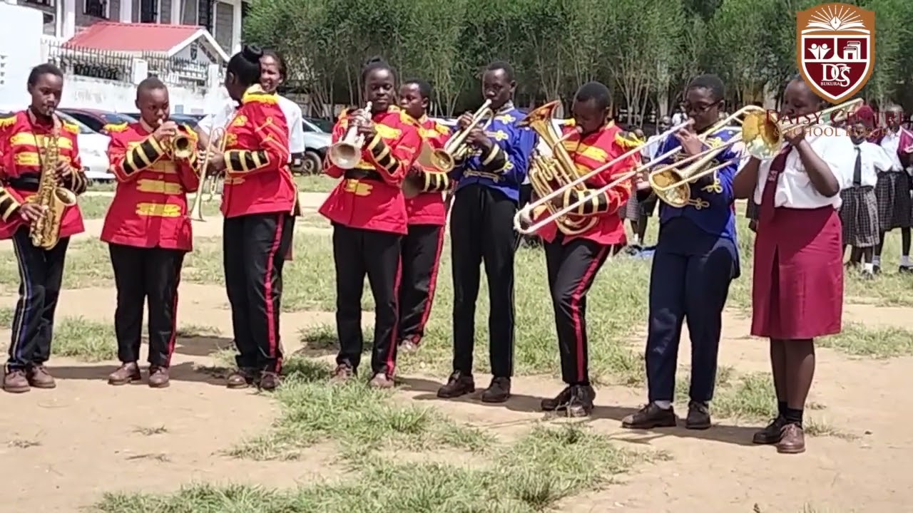 Visiting Butere girls band entertain PP2 graduates at Daisy Centre and School Bukura!