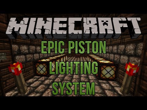 Minecraft Redstone: Epic Piston Lighting System