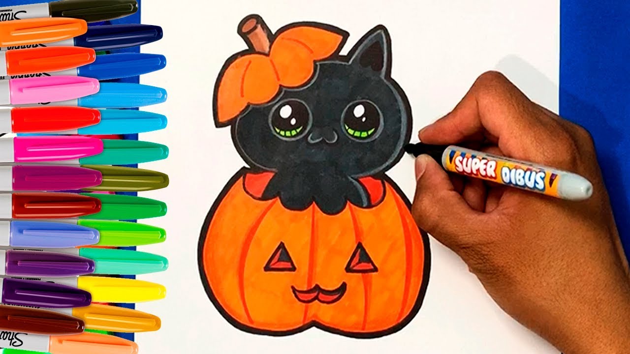Detalle 40+ imagen dibujos de gatos de halloween