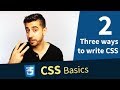 CSS Tutorial — 3 ways to write CSS in an HTML page (2/13)