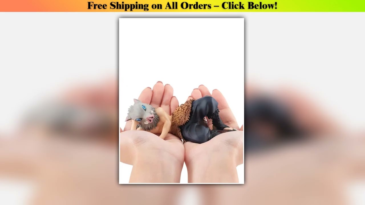 In Stock Original Demon Slayer in Hand Hashibira Inosuke Anime Model Gift Collect Figure Toys Comfo