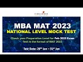Golden Opportunity! MBA MAT 2023 | National Level Mock Test Link #mba2023 #mat2023