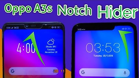 Hide Notch on oppo A3s. Oppo new tricks?