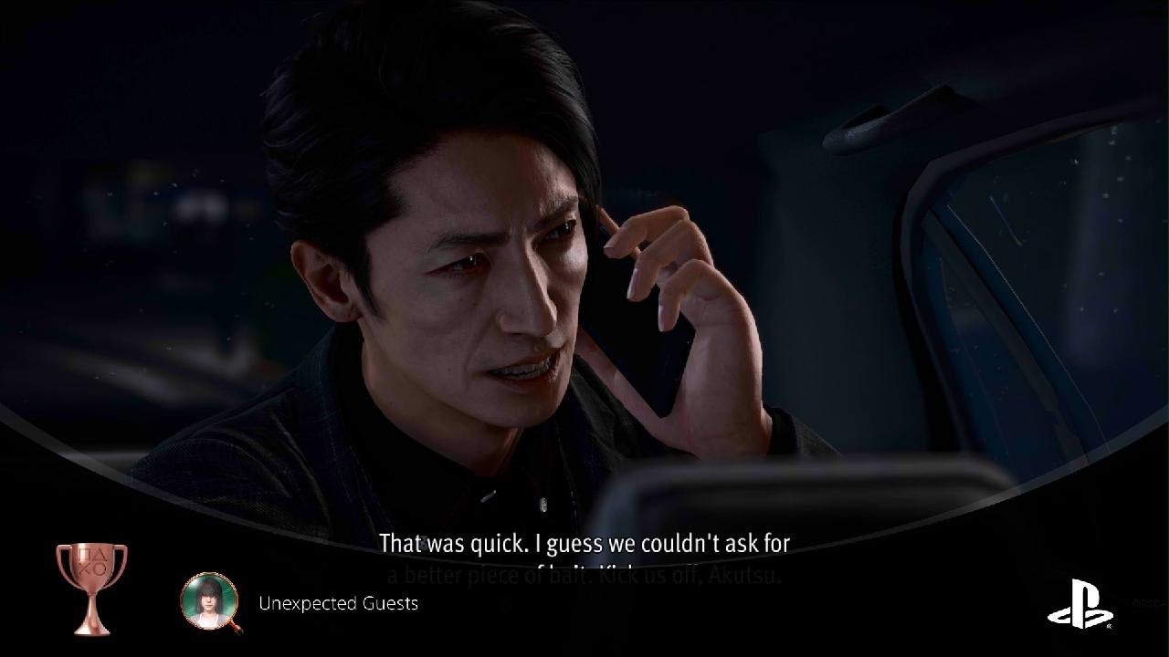 Lost Judgment Unexpected Guests Trophy Pop