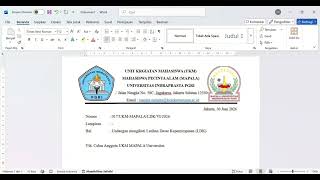 TUTORIAL PEMBUATAN SURAT UNDANGAN LATIHAN DASAR KEPEMIMPINAN bentuk surat Indonesia baru [KEL. 6]