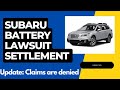 Subaru battery lawsuit  claims getting denied