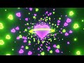 Flying Through Neon Hearts 💜✨ | 8 Hours Romantic Space Background (No Sound)