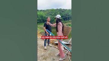 Em gái xinh đi câu đỉnh. Trêu cả anh chủ hồ #discovery #fish #cauca #fishing  #girls
