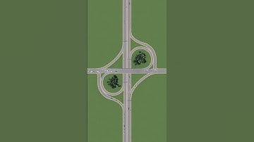 B4 Partial Cloverleaf Traffic Flow | #shorts #citiesskylines #traffic #timelapse #interchange