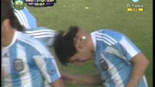 Argentina 1 - 0 España . Amistoso 07/09/2010