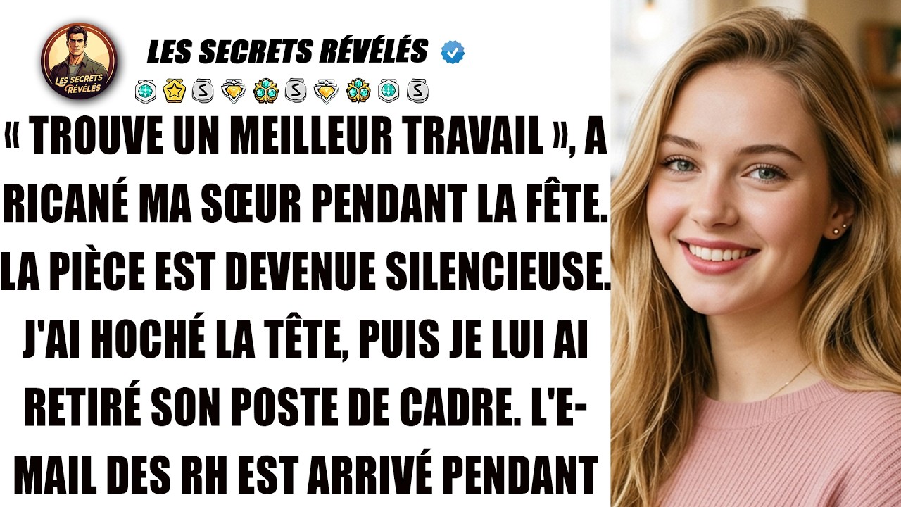 « Elle gâche son potentiel. » Ces mots de ma sœur Valérie ont résonné devant toute la famille réunie pour l’anniversaire de ma mère, alors qu’elle distribuait ses tacles sur ma vie de « freelance...