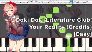 Video thumbnail of "Doki Doki Literature Club! - Your Reality (Credits) [Easy] [Piano Tutorial]"