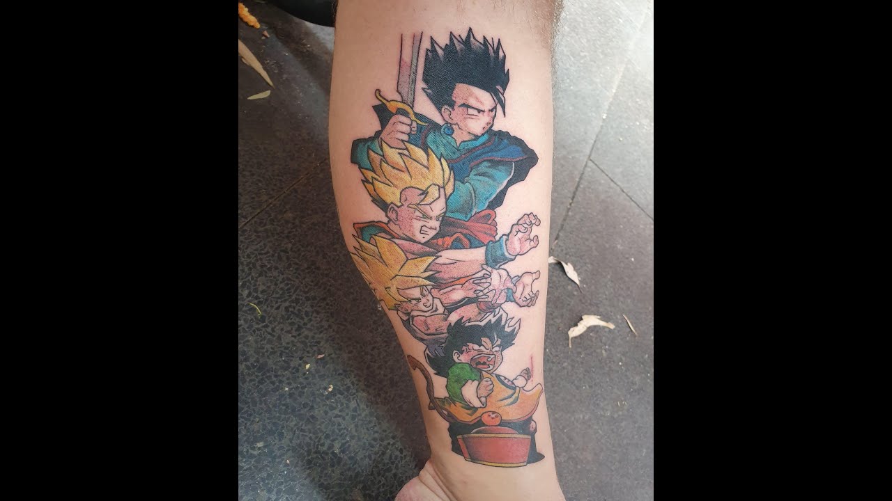 Tattoo uploaded by Twister Sanches  Gohan SSJ2 dragonballtattoo  dragonballztattoo gohantattoo supersaiyan2 outline twistersanches  mateussanches tstattoostudio  Tattoodo