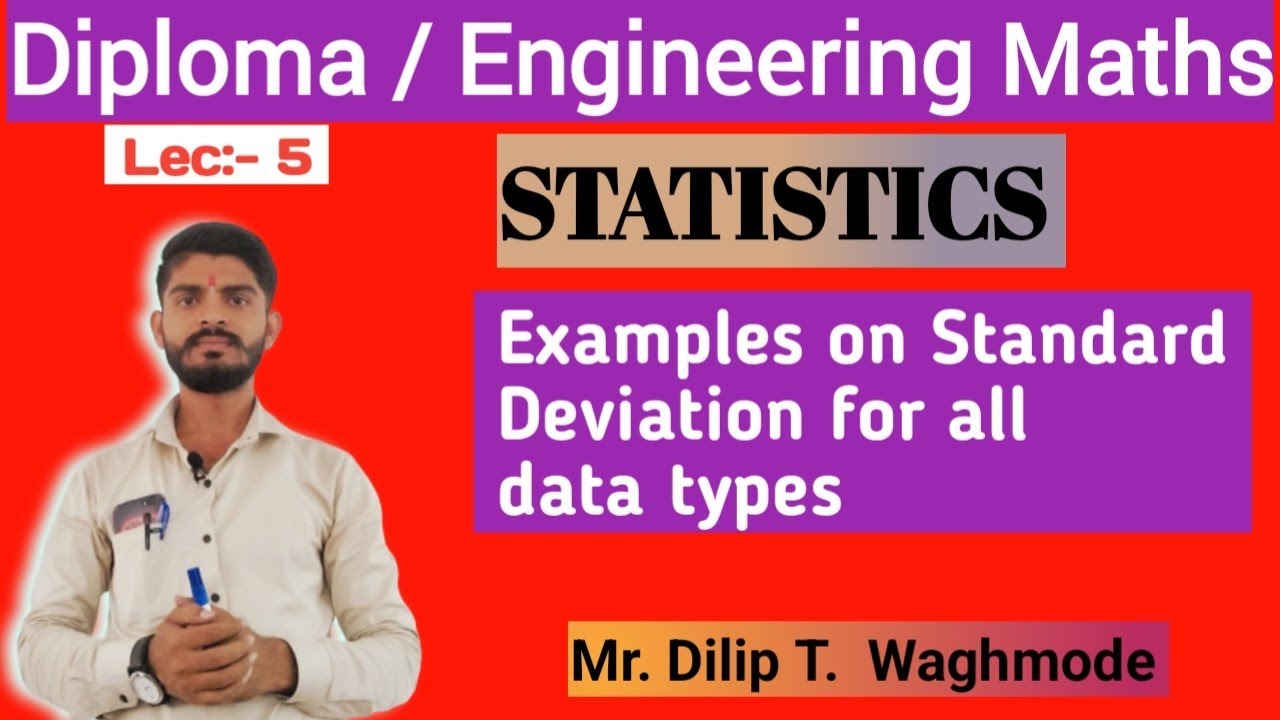 Standard Deviation and Variance ( Statistics),#DilipTWaghmode - YouTube