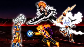 Goku LB V6 OP VS TC Luffy OP Buff, Naruto V3 OP & Ichigo TYBW V3 OP in Jump Force Mugen😱
