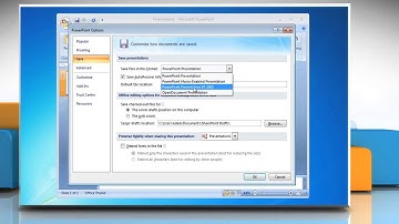 PowerPoint 2007: How to change the default format for saving new files