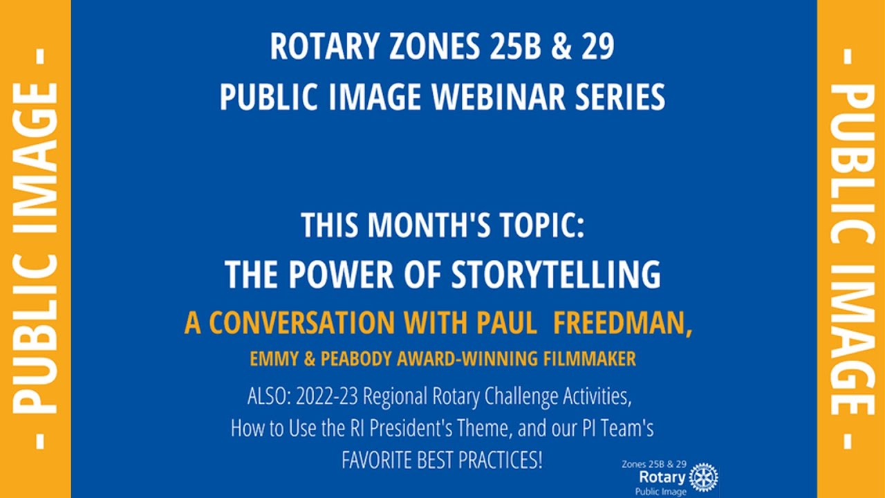 Public Image Webinar - The Importance of Story Telling