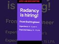 Radancy Hiring Front End Engineer | 0-3 Yrs | 10-15 LPA | Tech Job Updates