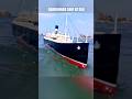 Cardboard ship in action, DIY RC model of the Athenia ship at sea #cardboardship #titanic #shipmodel