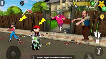 Scary Teacher 3D - with nick and tani troll Miss T fell face down  part 5130 #scaryteacher3d